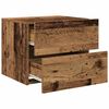 vidaXL Bedside Cabinet 2 pcs Old Wood 50 x 39 x 41 cm Engineered Wood