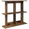 vidaXL Wall Shelf Wall-Mounted Brown 100 x 20 x 75 cm Engineered Wood