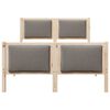 vidaXL Bed Frame with Headboard Taupe 120 x 190 cm Fabric