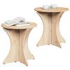 vidaXL Coffee Table 2 pcs Natural Solid pine wood