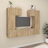 vidaXL 6 Piece TV Cabinet Set Sonoma Oak Engineered Wood