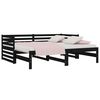 vidaXL Pull-out Day Bed without Mattress Black 2x(90x190)cm