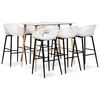 vidaXL 7 Piece Bar Set White