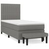 vidaXL Box Spring Bed with Mattress Dark Grey 100x200 cm Fabric