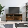 vidaXL TV Cabinet Smoked Oak 100x34.5x44.5 cm Engineered Wood