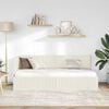 vidaXL Corner Bed Frame with Headboard Cream 90 cm x 200 cm Velvet