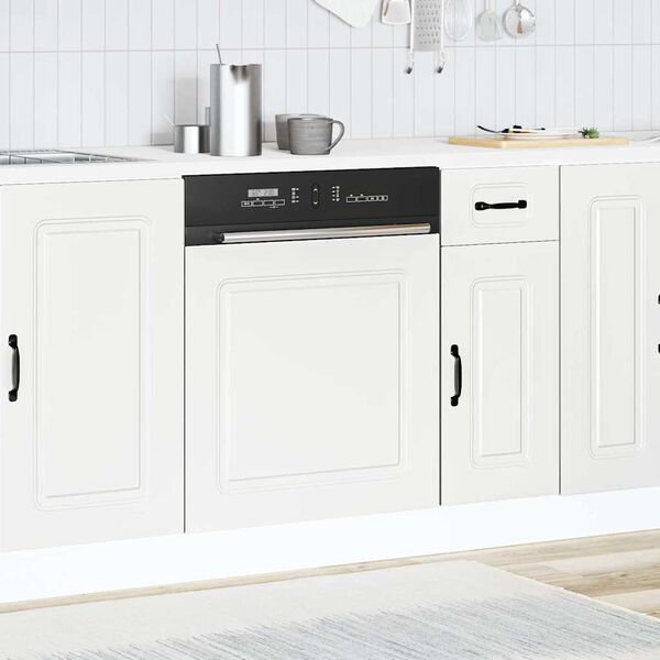 vidaXL Dishwasher Panel&nbsp;Kalmar&nbsp;White&nbsp;60x1.5x67 cm Engineered Wood