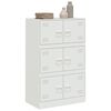vidaXL Sideboard White 67x39x107 cm Steel