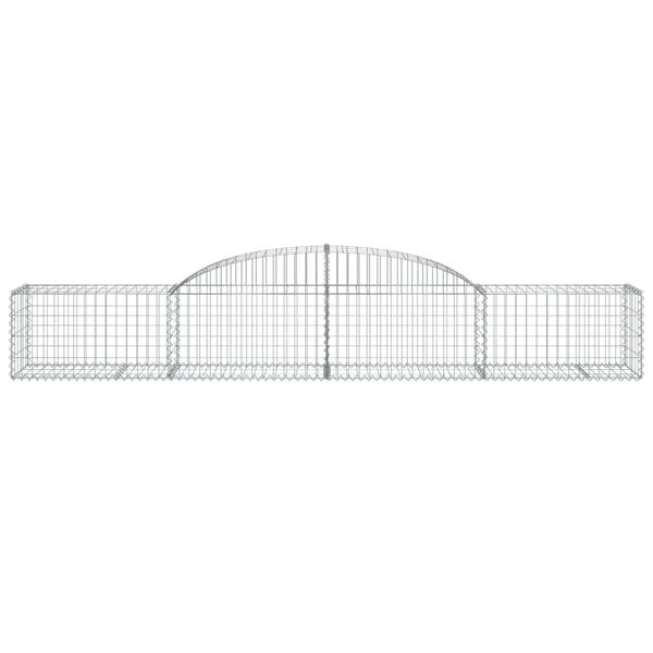 vidaXL Arched Gabion Baskets 13 pcs 300x50x40/60 cm Galvanised Iron