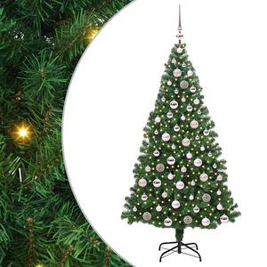 vidaXL Artificial Christmas Tree with 300 LEDs with Stand Green 180 cm