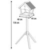 FLAMINGO Bird Table with Stand Tjorn 48x44x138 cm Light Grey