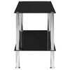 vidaXL Coffee Table Black 110x43x60 cm Tempered Glass
