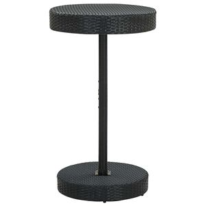 vidaXL Garden Table Black 60.5x106 cm Poly Rattan