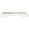 vidaXL Floor Bed Frame with Storage White 140 x 200 cm Solid pine wood
