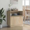 vidaXL LED Sideboard Sonoma Oak 71 x 34.5 x 75 cm Engineered Wood