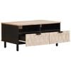 vidaXL Coffee Table with Drawer White 80 x 54 x 40 cm Solid Mango Wood