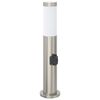 vidaXL Bollard Lights with Outlet 3pcs 50 cm Stainless Steel IP44