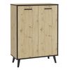 FMD Shoe Cabinet with 5 Compartments 68.5x33x93.5 cm Artisan Oak