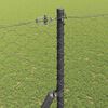 vidaXL Fence Post Grey 10 x 1.5 m (50 mm mesh) Steel and PVC