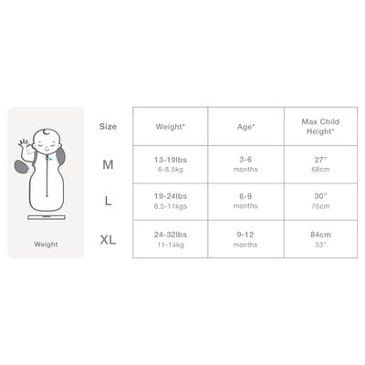Love to Dream Baby Swaddle Swaddle Up Transition Bag Lite Stage 2 M White