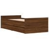 vidaXL Bed Frame with Drawers without Mattress Brown Oak 90x190 cm Single