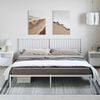 vidaXL Metal Bed Frame without Mattress with Headboard White 193x203cm
