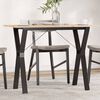 vidaXL Dining Table Y-Frame 100x50x75 cm Solid Wood Pine and Steel