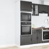 vidaXL Oven Cabinets 2 pcs Lucca Black Engineered Wood