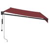 vidaXL Automatic Retractable Awning Burgundy 350x250 cm