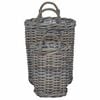 vidaXL Planter Basket with Storage 2 pcs Grey