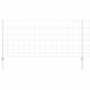 vidaXL Outdoor Wild Fence with Posts 25 x 1 m Galvanised Steel Silver