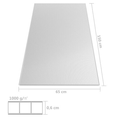 vidaXL Polycarbonate Sheets 2 pcs 6 mm 150x65 cm