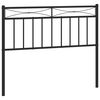 vidaXL Metal Replace Headboard Black 107 cm