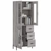 vidaXL Highboard Grey Sonoma 69.5x34x180 cm Engineered Wood