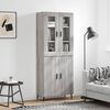 vidaXL Highboard Grey Sonoma 69.5x34x180 cm Engineered Wood