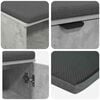 vidaXL Hall Bench with Cushion with Door Concrete Grey 60 x 38 x 46 cm