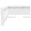 vidaXL Storage Headboard with Shelf White 140 cm Engineered Wood