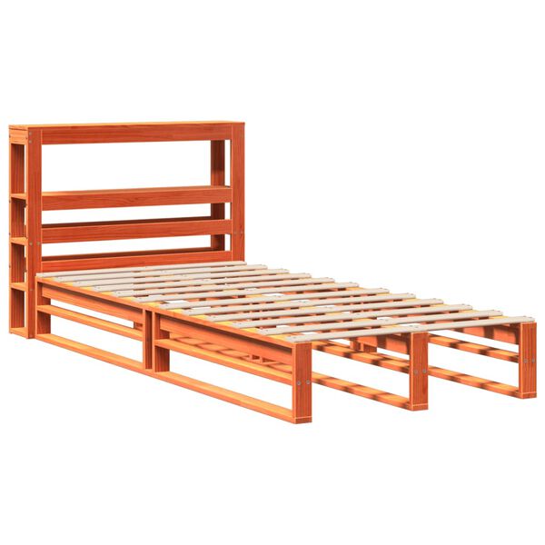 vidaXL Bed Frame without Mattress Wax Brown 90x200 cm Solid Wood Pine