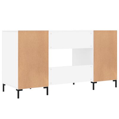 vidaXL Desk White 140x50x75 cm Engineered Wood