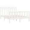 vidaXL Bed Frame without Mattress White Solid Wood Pine 160x200 cm