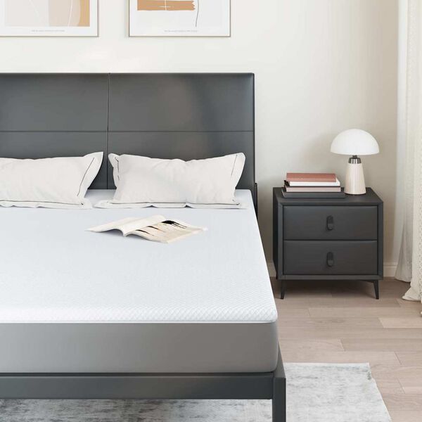 vidaXL Mattress Topper White 160 x 200 x 3.5 cm Jaquard Fabric