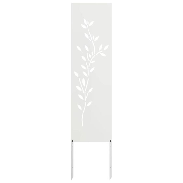 vidaXL Garden Privacy Screen White 32 x 140 cm Cold-rolled steel