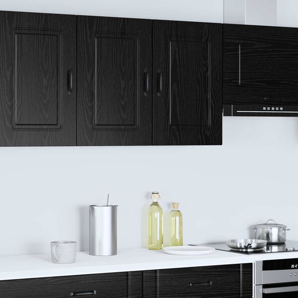vidaXL Kitchen Cabinet with Storage Kalmar Black Oak 80 x 31 x 60 cm