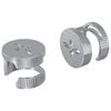 vidaXL Cam Lock Nuts 2 pcs Silver 12 x 10 mm Metal