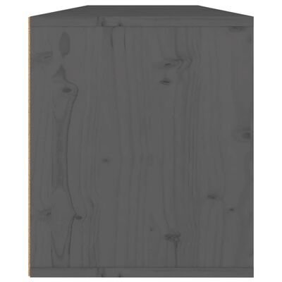vidaXL Wall Cabinets 2 pcs Grey 60x30x35 cm Solid Pinewood