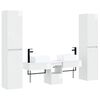 vidaXL Bathroom Furniture Set 5 pcs High Gloss White