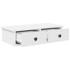 vidaXL Wall Shelf with Drawers White 60x28x15 cm Engineered Wood