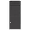 vidaXL Parcel Drop Box with Storage Black 41 x 38 x 103 cm Steel