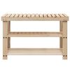 vidaXL 2-in-1 Shoe Rack with Bench Top 2 pcs Solid Wood