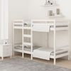 vidaXL Bunk Bed without Mattress White 75x190 cm Small Single Solid Wood Pine